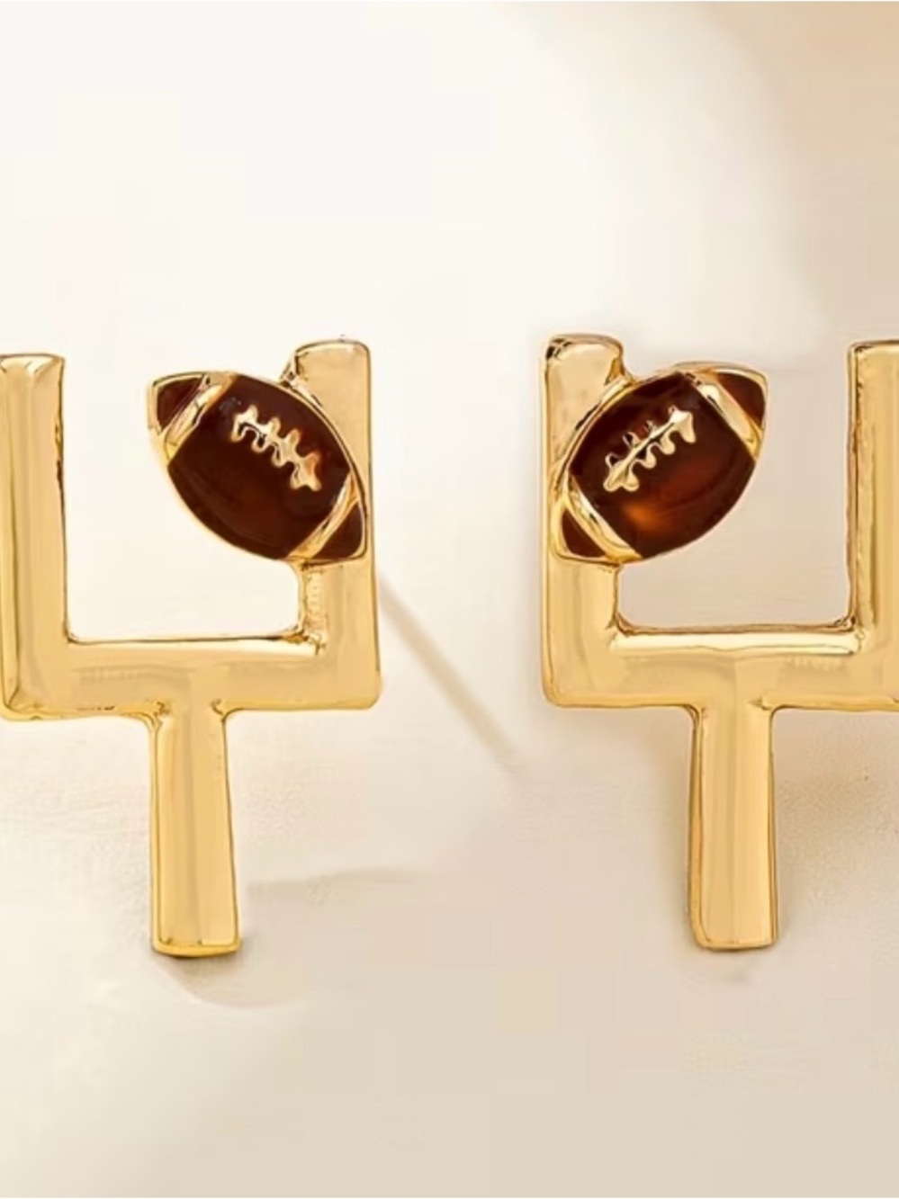 Football Goal Post Stud Earrings